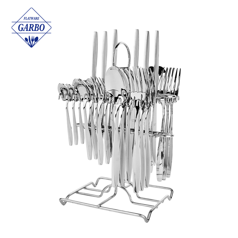 Benefits of The 36 Pieces stainless steel cutlery set with iron holder