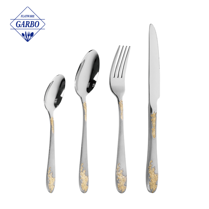 Russia Hot Sale Gold Cutlery Set Wholesaler