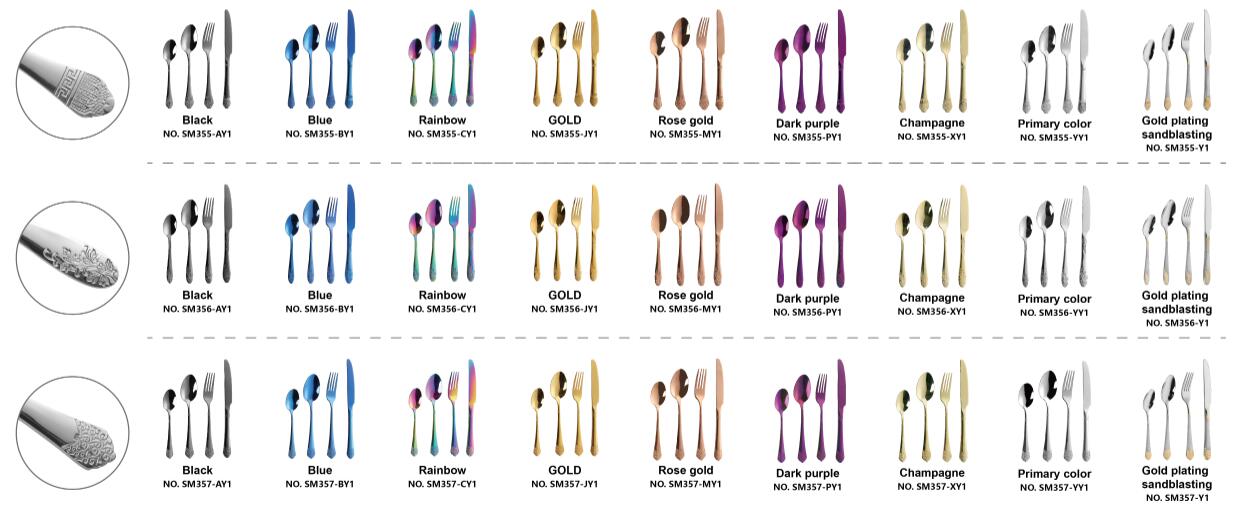 Hot Selling Food Grade Colorful Cutlery Set