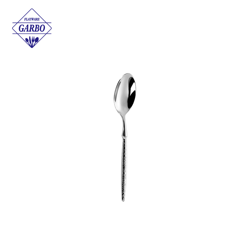 Amazon New Design Round Shape Hammer Handle Silver Teaspoon