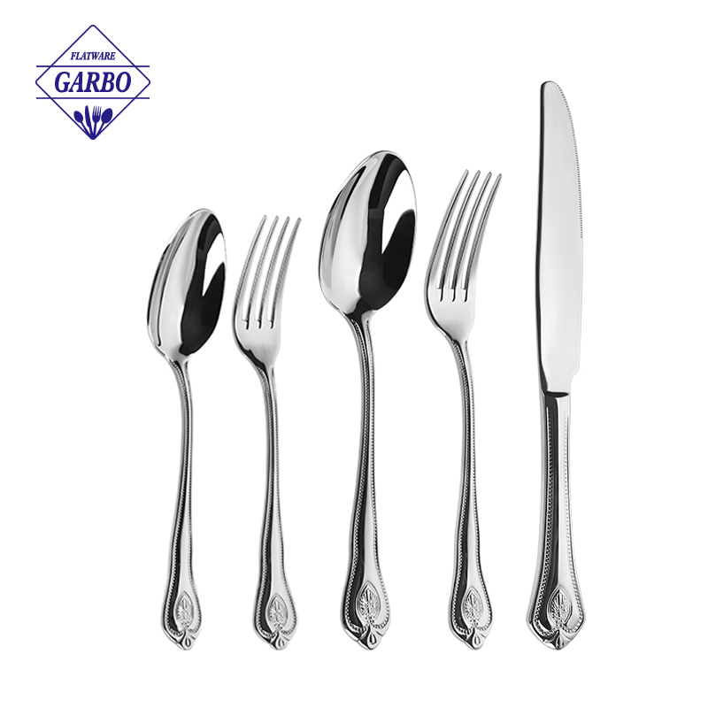 High quality mirror polished cutlery with vintage handle