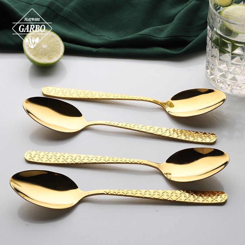 High quality dinner spoon with godlen color for home