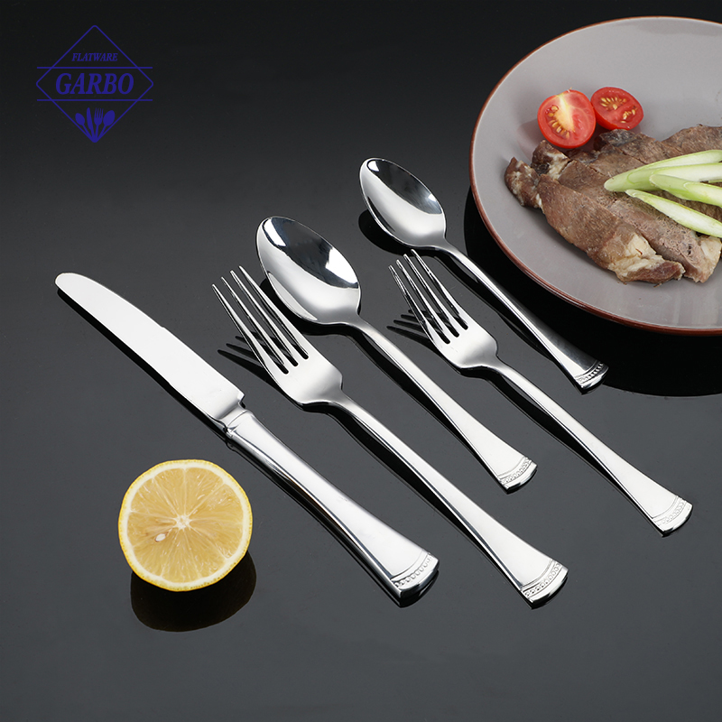 Amazon Hot Selling 304(18/10) Stainless Steel Mirror Cutlery Set