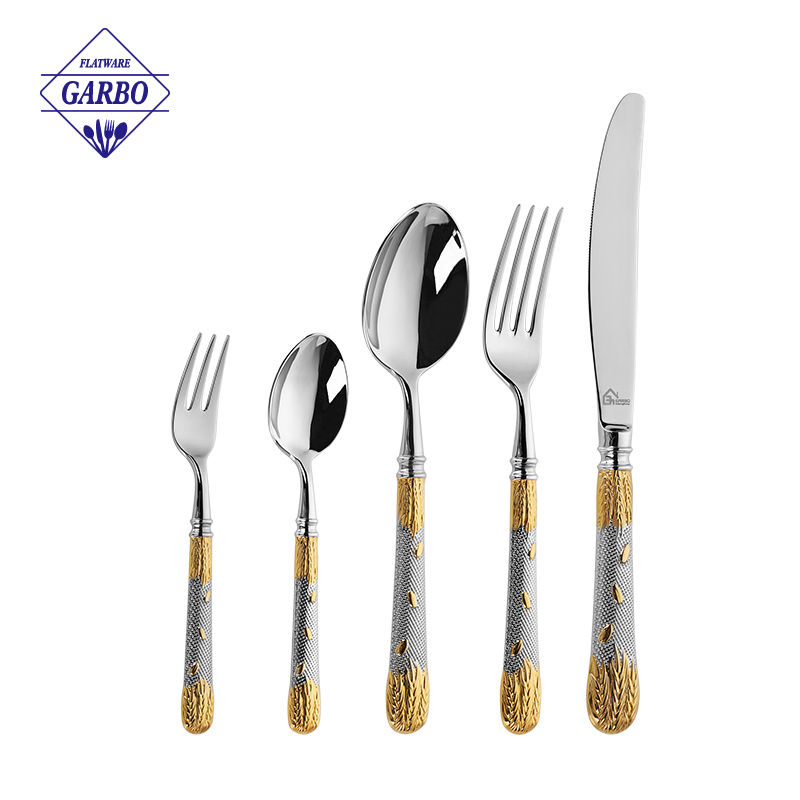 Factory Direct Hot Selling Gold Plating Handle Cutlery