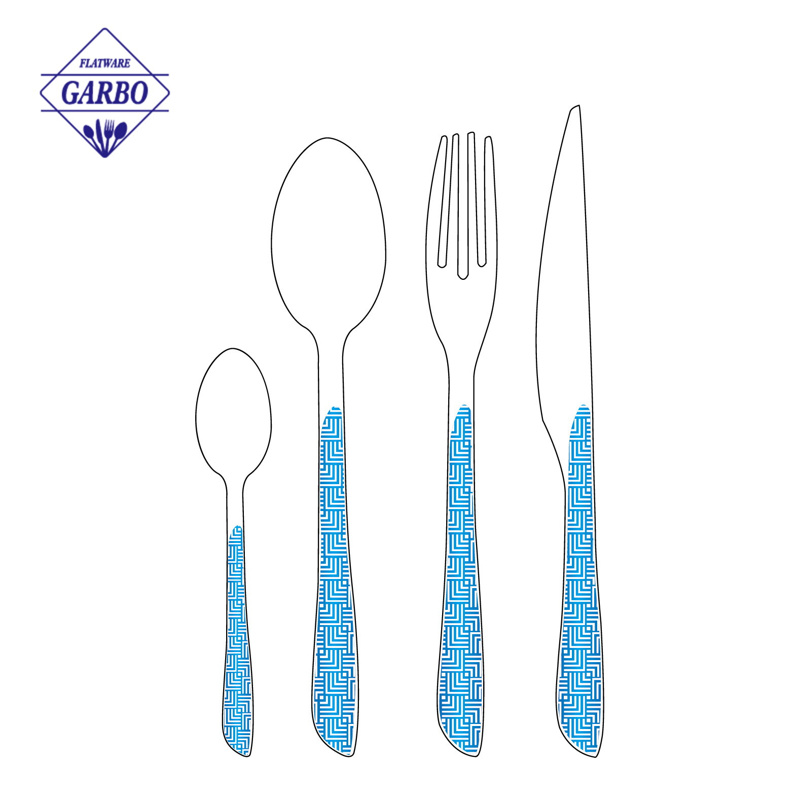 4 new flatware sets with ABS handle from China professional cutlery factory