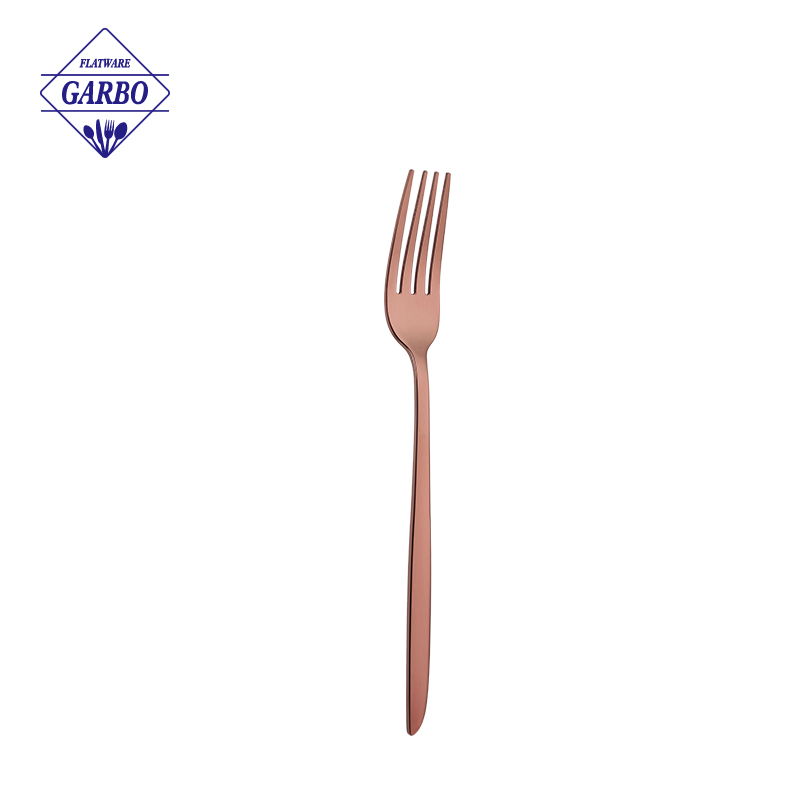 Rose godlen dinner fork for home china supplier with good price