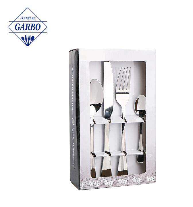 Cheap price cutlery set with window color box