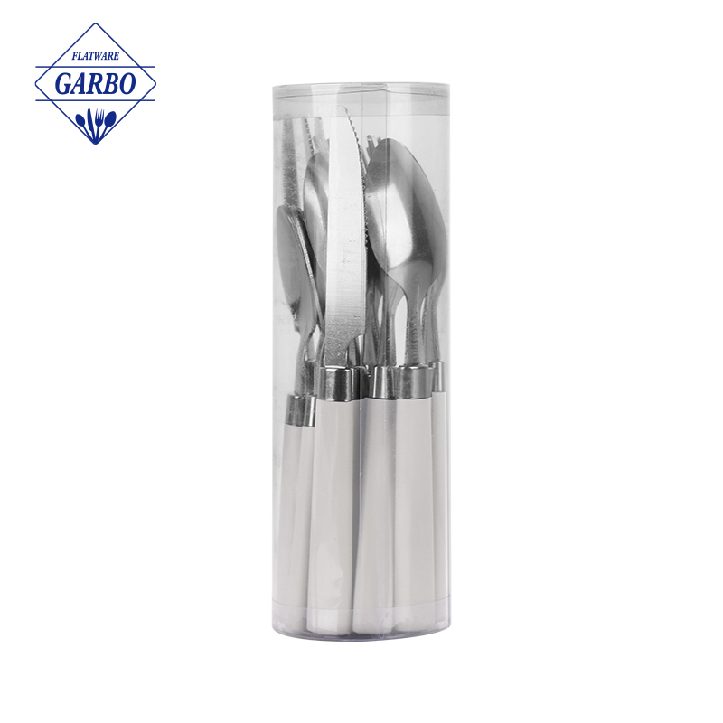 Tube or Cylinder Packaging of Wholesale Cutlery Set