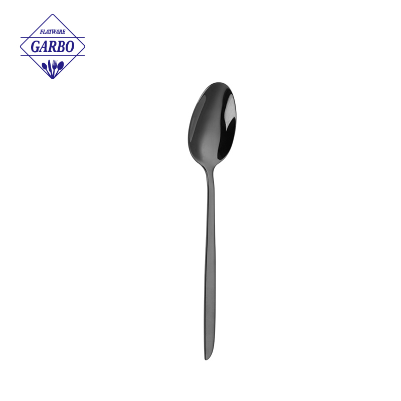 china supplier  PVD black color dinner spoon for home