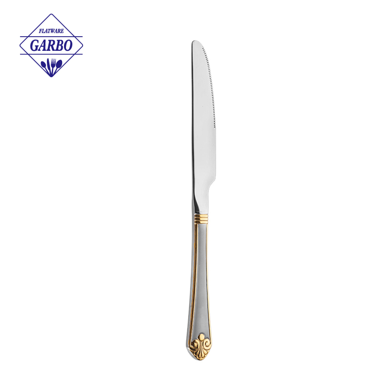 China supplier dinner knife with pvc handle for home