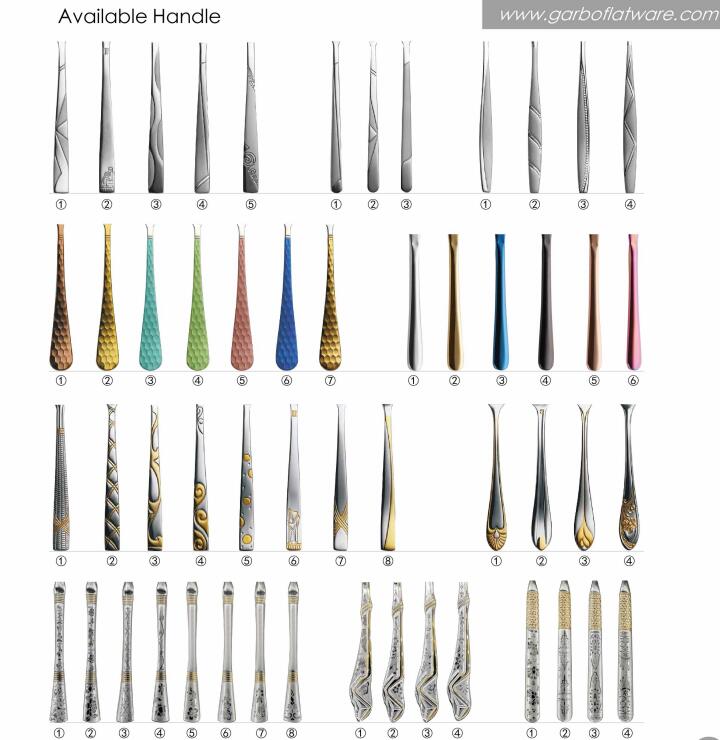 Customized Different Handles Stainless Steel Cutlery