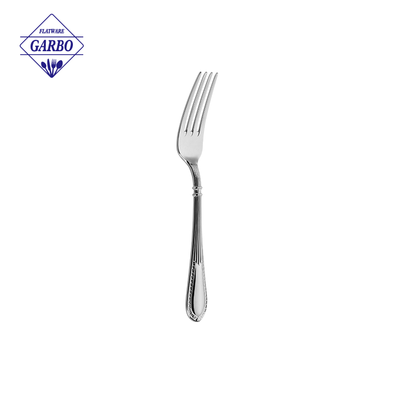 Classic design sliver dinner fork with mirror polish