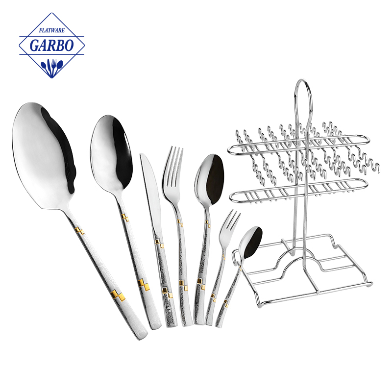 Cheap Price Gold Plating Cutlery Set