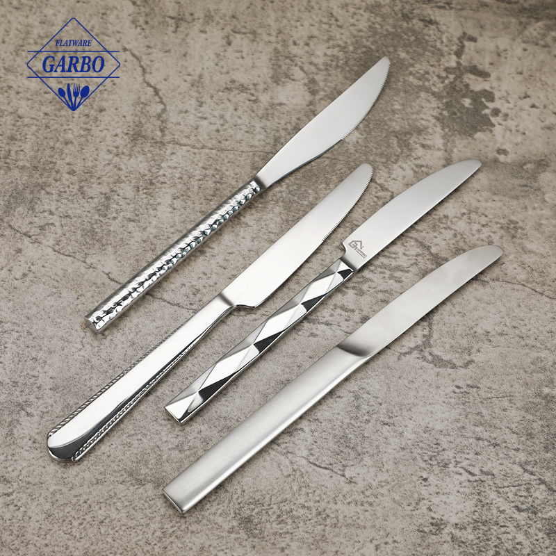 High end 420ss stainless steel silver table knife for steak