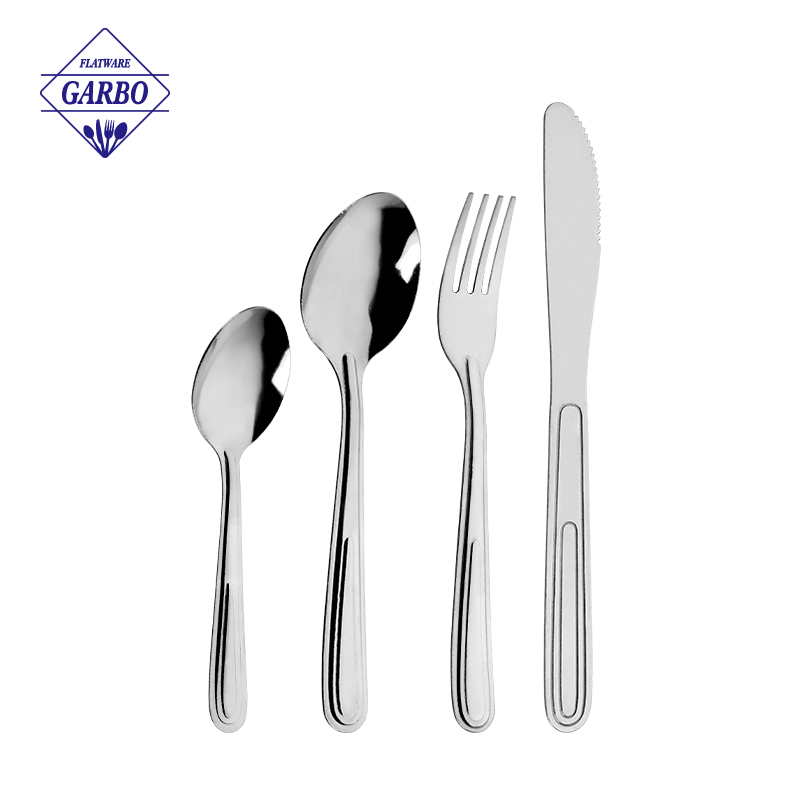 China factory wholesale cheap 410(13/0) silver flatware set