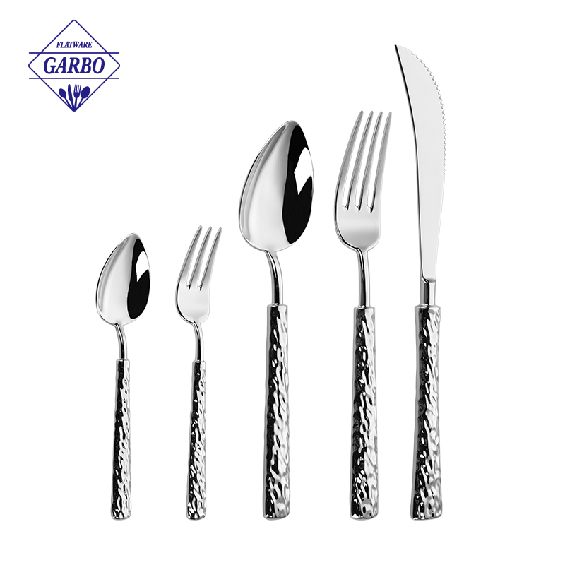 Luxury 5pcs High Mirror Polished Cutlery Set – Restaurant-Grade Stainless Steel