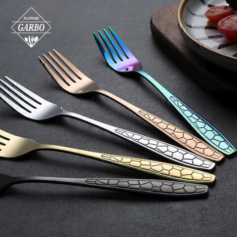 Wholesale luxury customized e-plating stainless steel flatware cutlery dinner knife