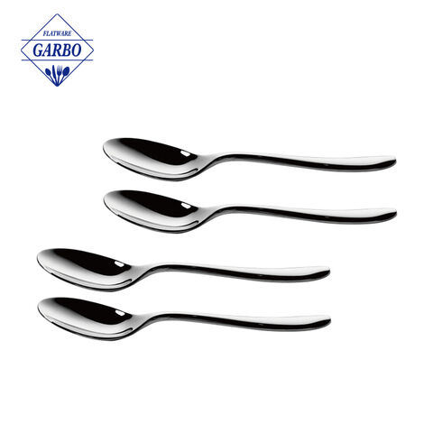 unique shape silver flatware 4 pieces set luxury gift packing cutlery set