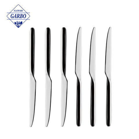 unique shape silver flatware 4 pieces set luxury gift packing cutlery set