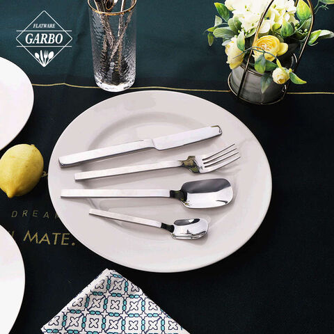 High Quality Premium 430 Stainless Steel 16pcs Set Silver Tableware Dinner Set