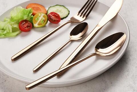 Garbo stainless steel flatware set with different material handles