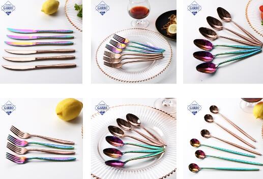 Bulk Gold Dinner Knife Dinner Fork Dinner Spoon Tea Fork Tea Spoon Ice Spoon