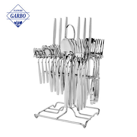 Benefits of The 36 Pieces stainless steel cutlery set with iron holder