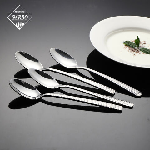 New design stainless steel silverware 430(18/0) tea spoon with hammer handle