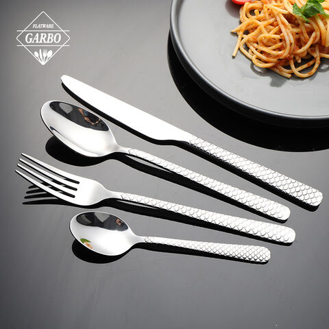 High end 304SS flatware sets  with engraved handle 