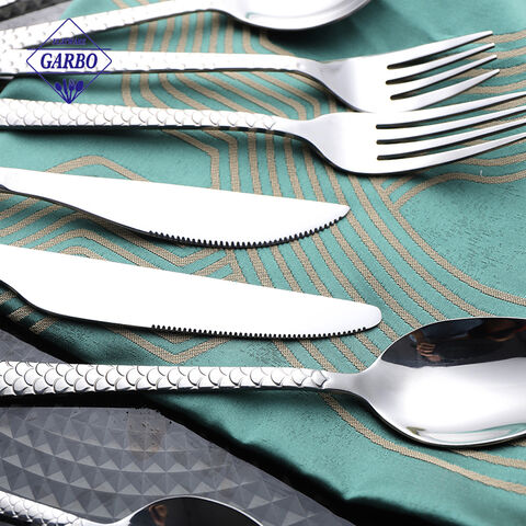 Factory Special Dots Designed Handle Stainless Steel Cutlery Set