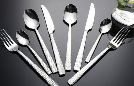 STOCK High-end silverware 304(18/10)cutlery set for hotel usage