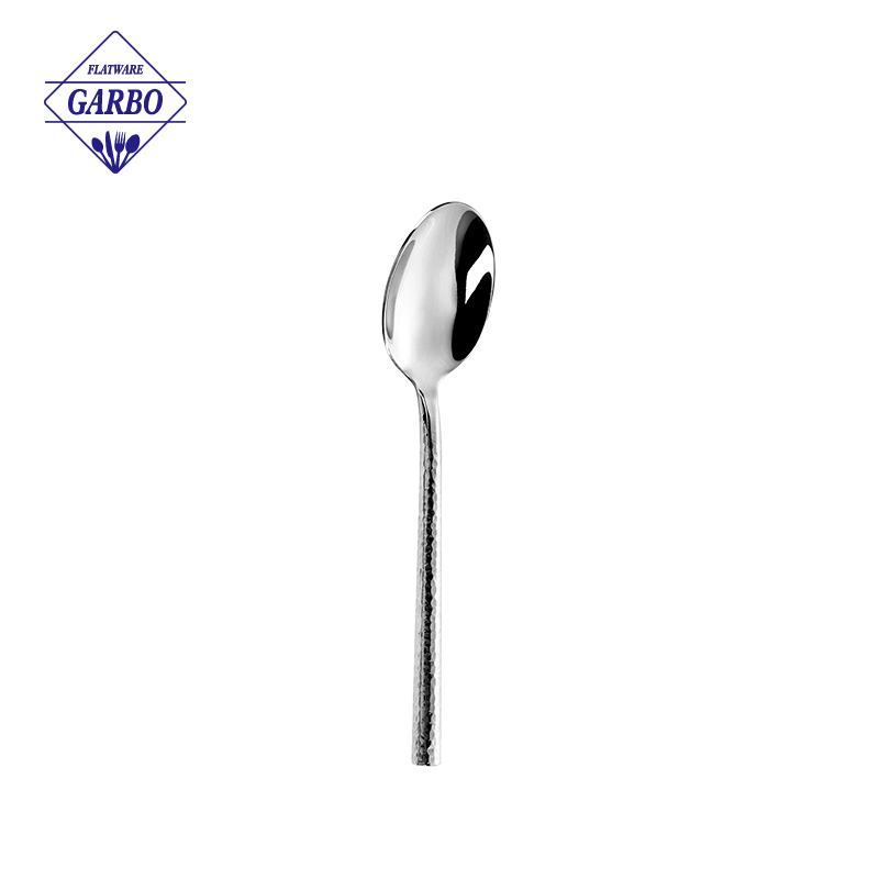 Amazon New Design Round Shape Hammer Handle Silver Teaspoon