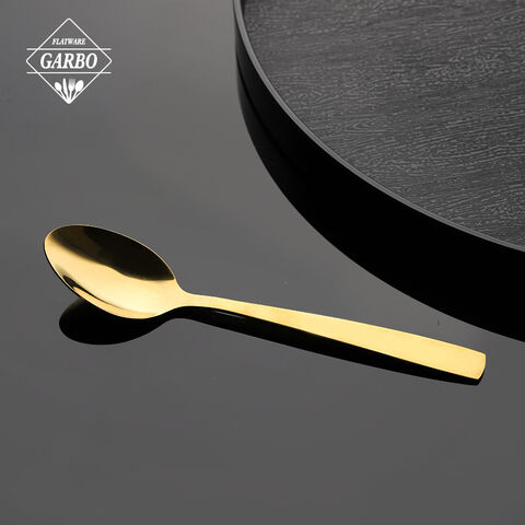 High quality dinner spoon with godlen color for home 