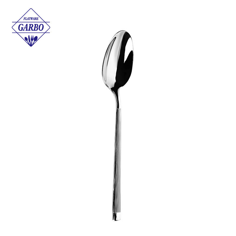 Hot Sale New Design Stainless Steel Spoon with Antique Gold Plating Handle