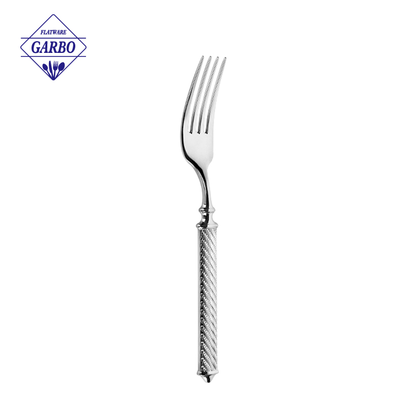 Factory New Design Stainless Steel Fork with Vintage Flower Handle