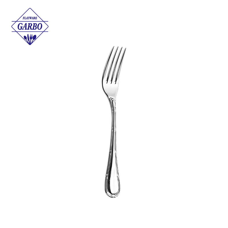 Factory New Design Stainless Steel Fork with Vintage Flower Handle