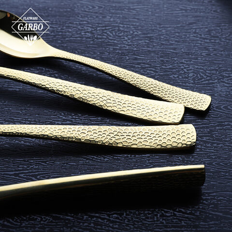 European and American Markets Hot Sale 304(18/10)SS Golden Cutlery Set