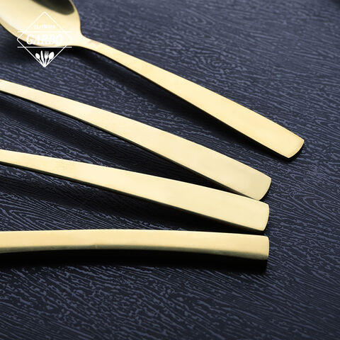 European and American Markets Hot Sale 304(18/10)SS Golden Cutlery Set