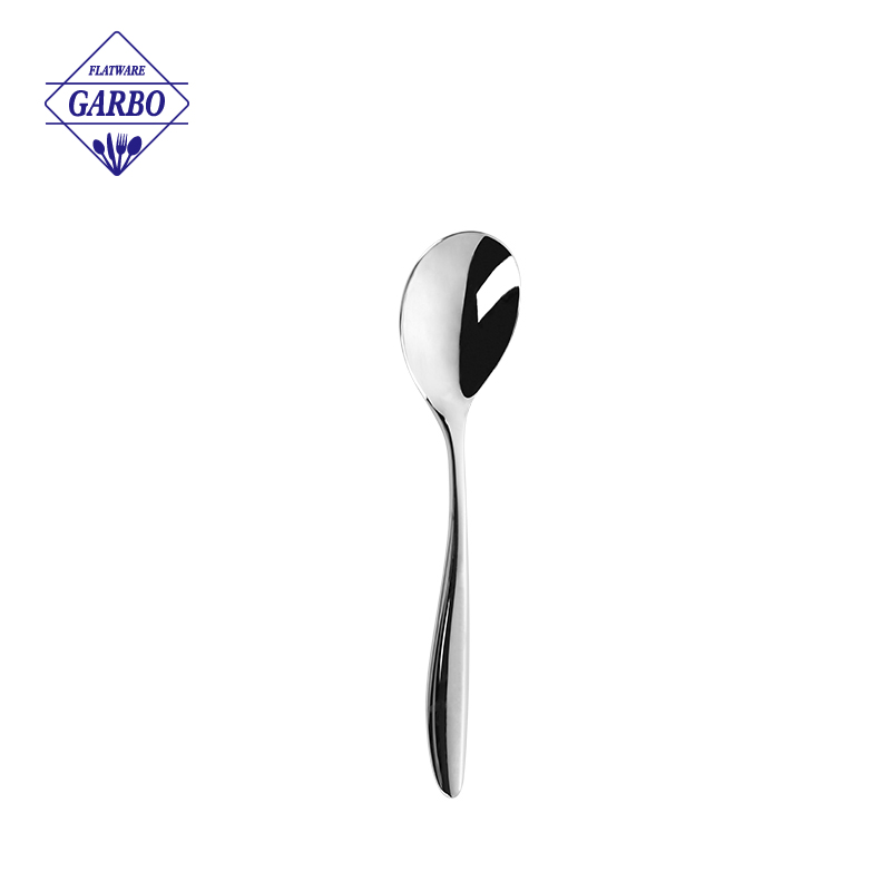High-end Stainless Steel Soup Spoon With High Quality Polish Silver Flatware