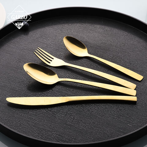 Factory Direct Cheap Price 410SS PVD Golden Cutlery Set 