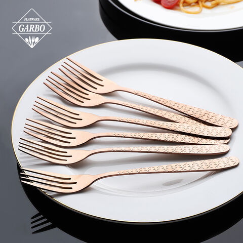 Amazon Hot Selling Stainless Steel Dinner Fork wit Fancy Embossed Handle manufacturing companies in India