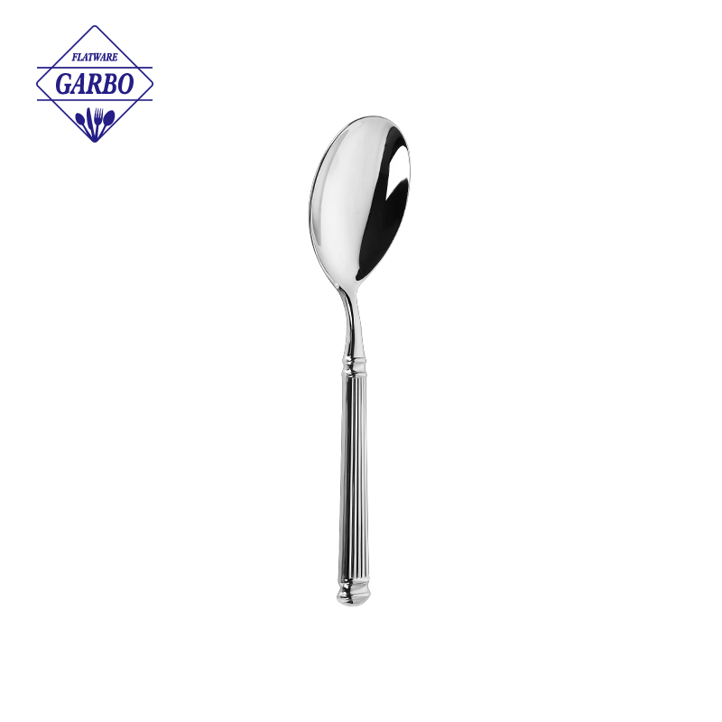 Supermarket Top Sale Stainless Steel Salad Spoon Silver Classic Color Flatware