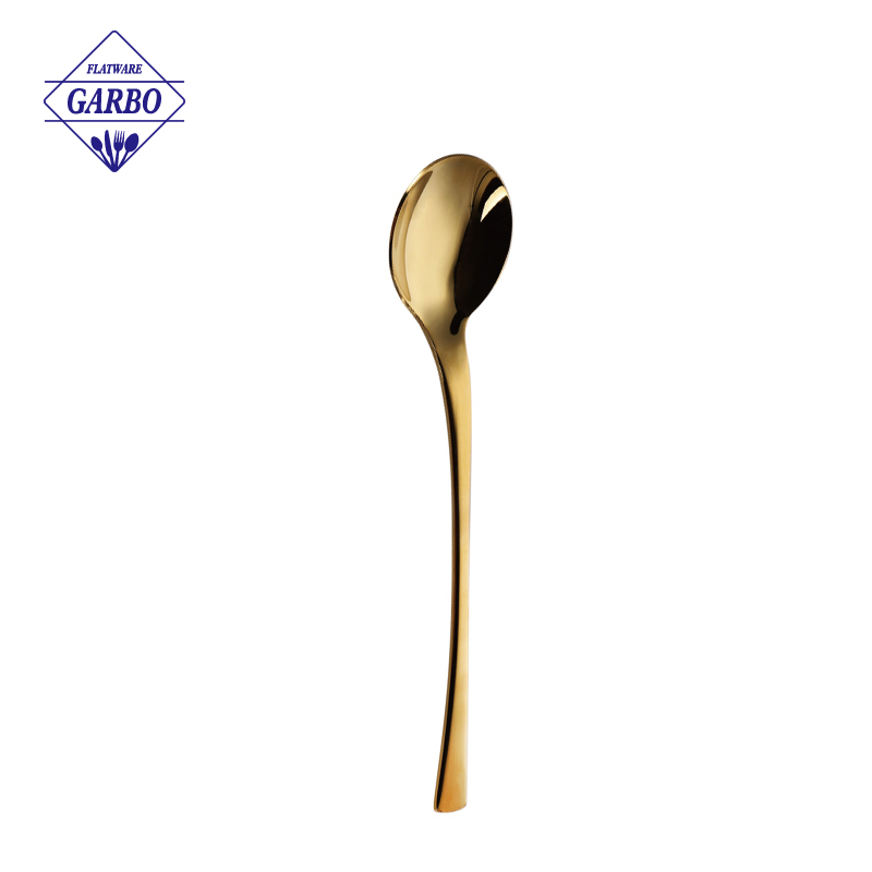 Stainless steel round spoon for soup wholesale