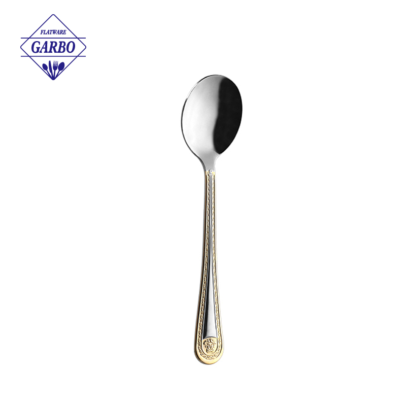 Stainless steel round spoon for soup wholesale