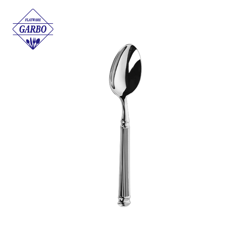 Top food safe quality dessert spoon with engraved handle 