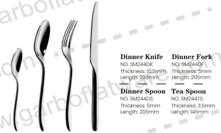 Stocked High quality 430(18/0)ss Silver cutlery set Made in China Factory