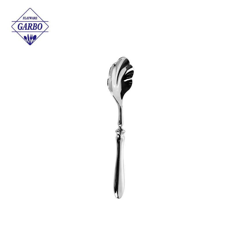 High-end silver stainless steel dinner spoon popular in European and American markets