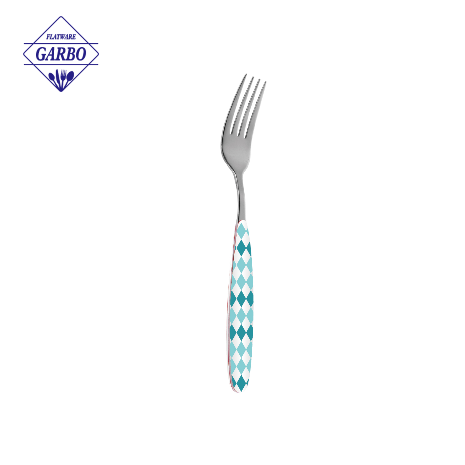 Creative Printing Plastic Handle 410(13/0) Stainless Steel Fork manufacturers in America