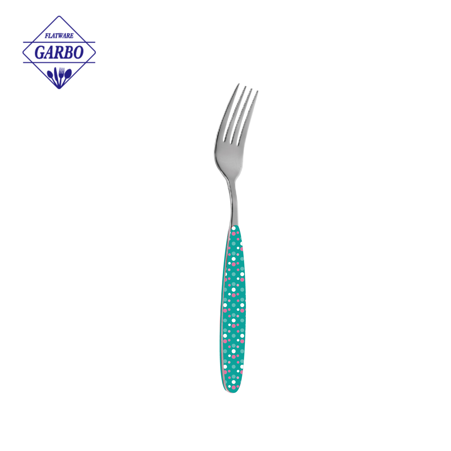 Creative Printing Plastic Handle 410(13/0) Stainless Steel Fork