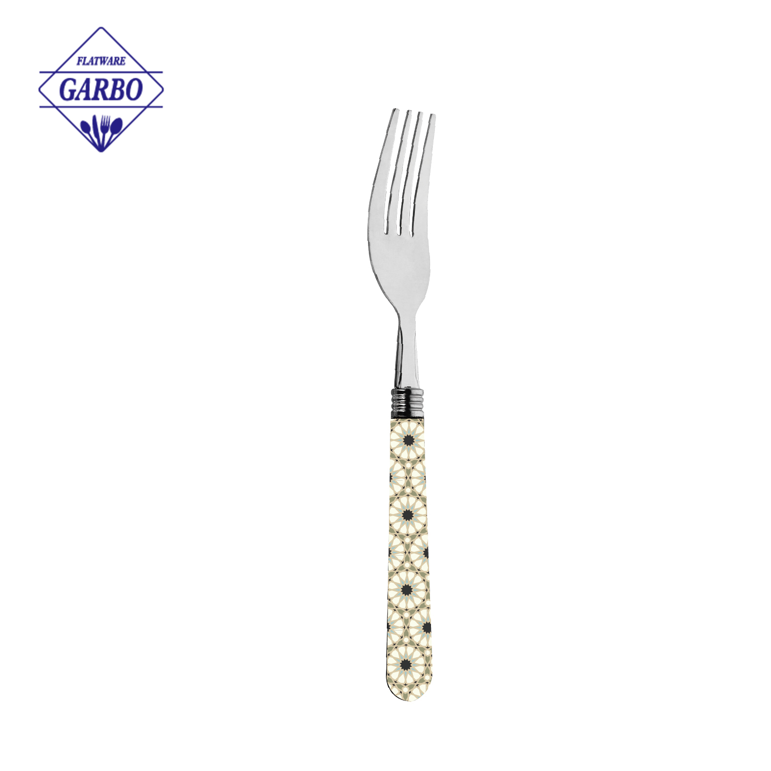 Creative Printing Plastic Handle 410(13/0) Stainless Steel Fork